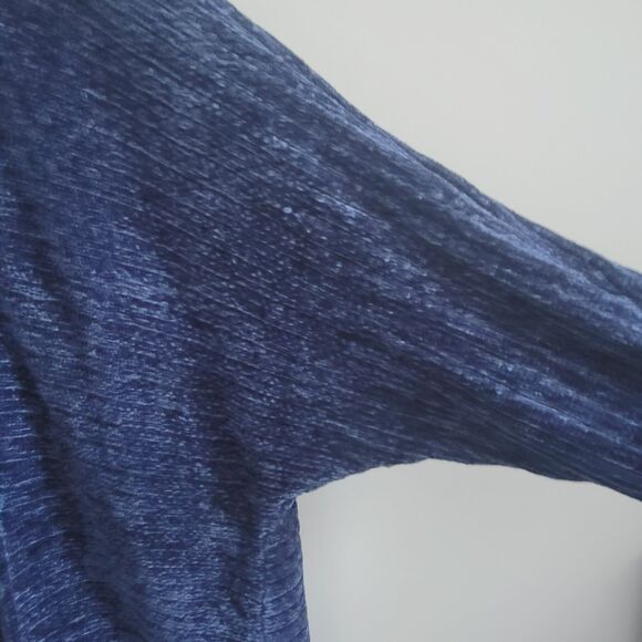 Torrid Women's Chenille Cocoon Open Front Ribbed Sweater Blue Plus Size 1 - Picture 4 of 15